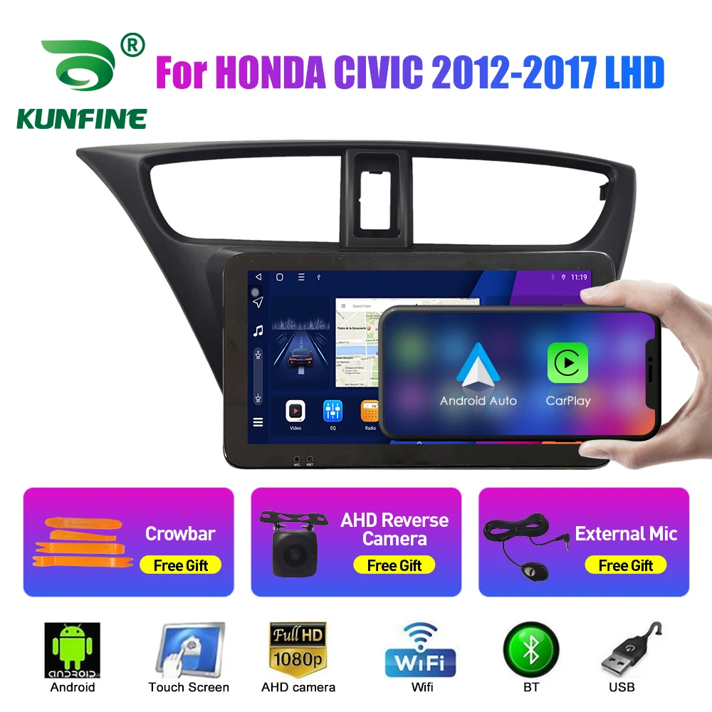 

Автомобильный радиоприемник 10,33 дюйма для HONDA CIVIC 2012-17 LHD 2Din Android Восьмиядерный автомобильный стерео DVD GPS-навигатор плеер QLED экран Carplay