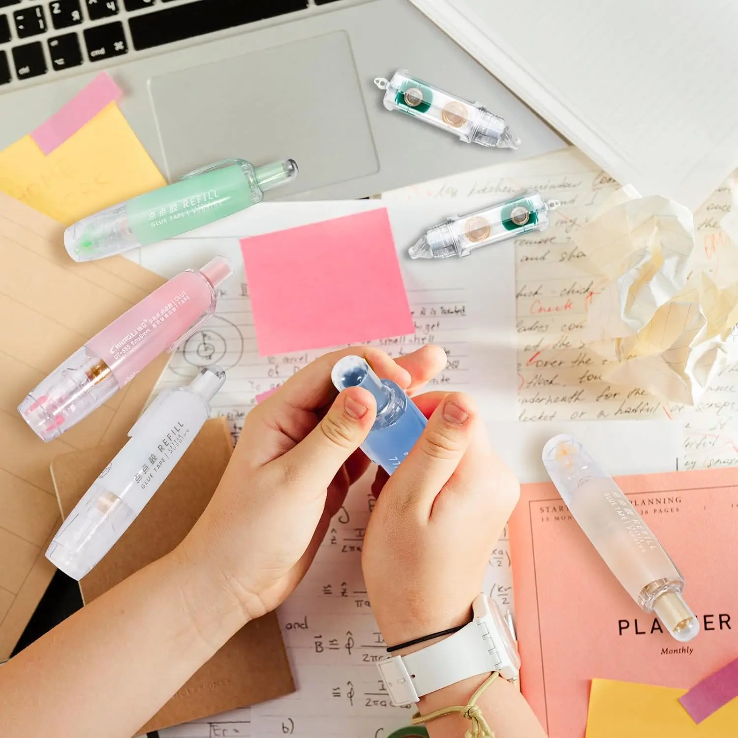 1pc 크리 에이 티브 개폐식 포인트 디스펜스 접착제 테이프-학교 제작을위한 양면 접착 도트 테이프, 공예품 용 접착제