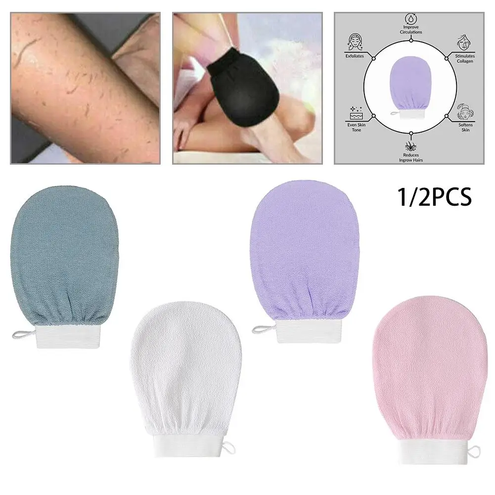 

1/2 Pcs Shower Peeling Exfoliating Mitt Scrub Wisp Bath Glove For Body Moroccan Shower Hammam ​Hamam Exfoliating Glove Mitt