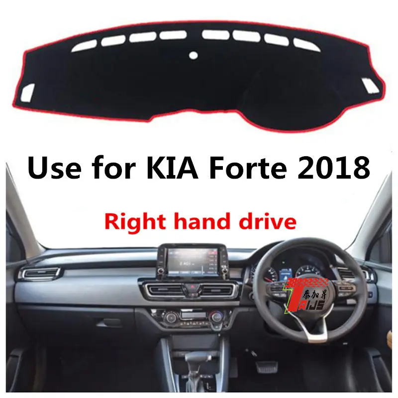 

TAIJS factory high quality Flannel dashboard anti-dirty leather cover for KIA Forte 2018 Right-hand drive