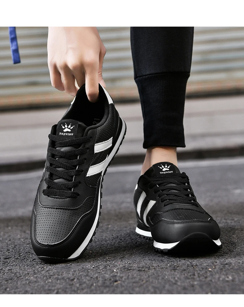 NEUE Laufschuhe Leder Marathon Männer Sport Wandern Atmungsaktive Leichte Herren Bequeme Sportliche Rutschfeste Casual Turnschuhe – Detail 22