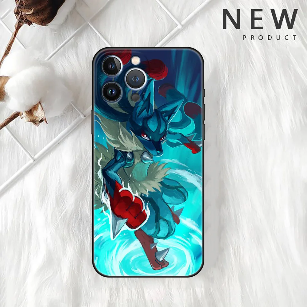 thumbnail image 1 of Funda de silicona negra para Apple iPhone, funda suave de juego de Pokémon para iPhone 13 Pro Max, 11, 12 Mini, 15, 14 Plus, 7, 8, XR, 1 of 5