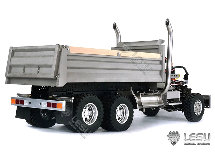Lesu 1/14 King 6X6 RC Dumper Truck Remoted Control Kit Tipper Diy Model Vehicle Light Sound For Toys Tamiyaya Boy Gifts 2