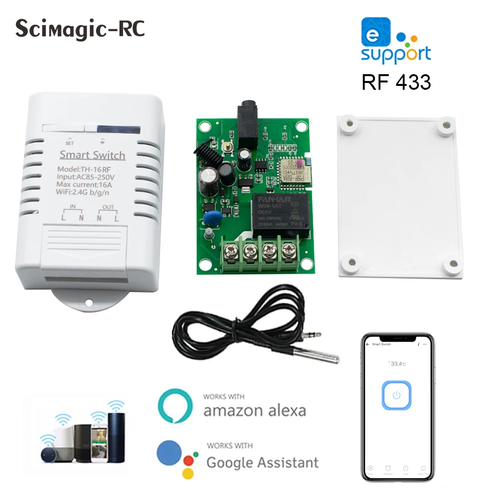 Tuya Ewelink TH-16 WiFi Smart Switch Monitoramento