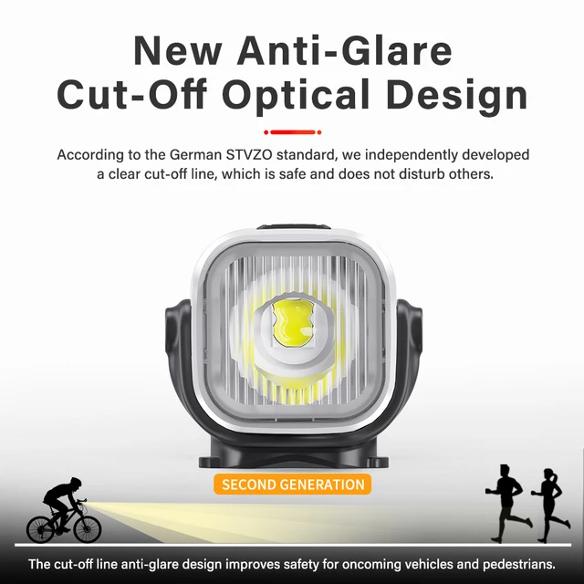 TOWILD CL1200 Smart Bike Light – Remote Control, Type-C Rechargeable 2