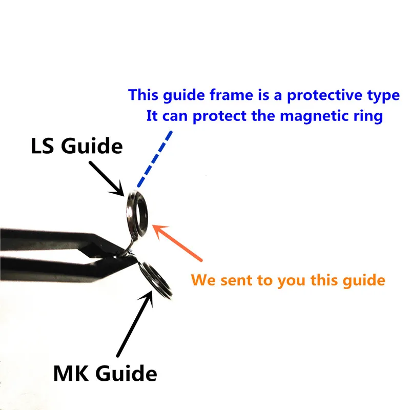 Fishing rod guide for light spinning casting fly fishing rod DIY repair 1 box 60PCs