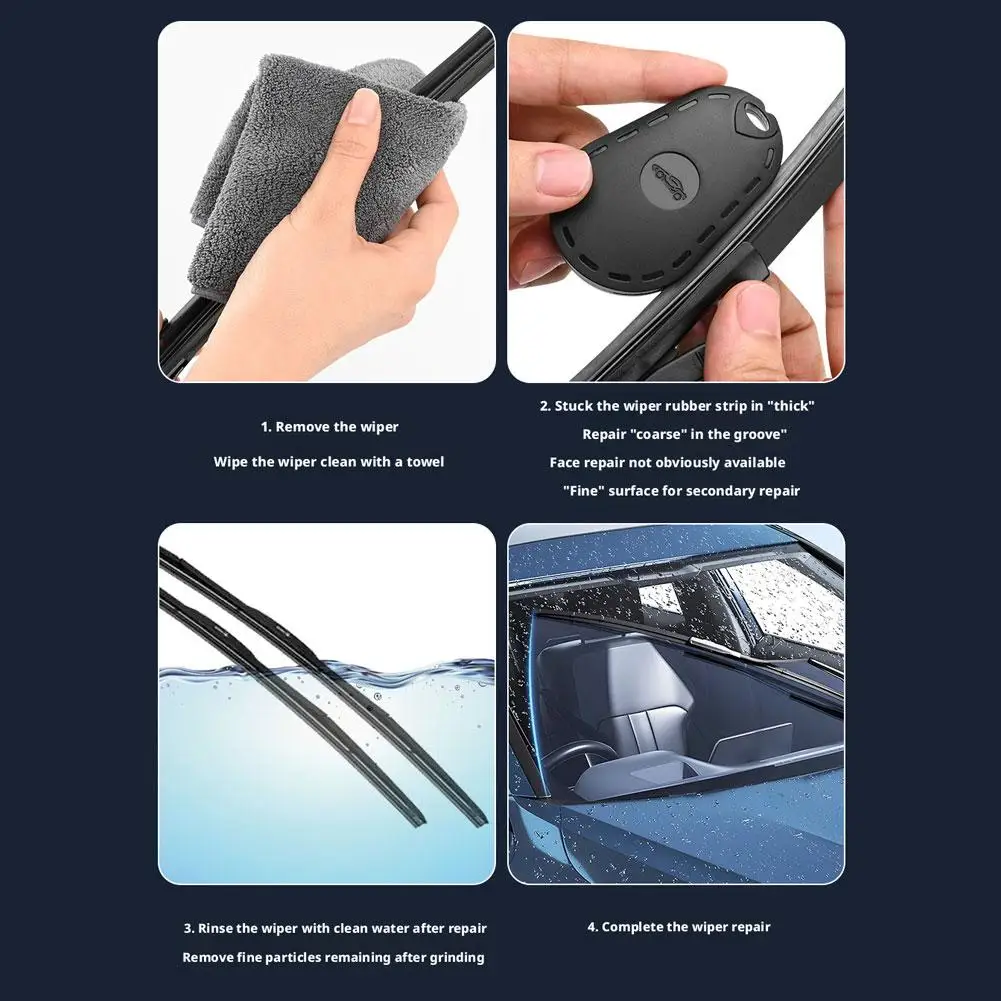 Strumento di Riparazione Tergicristalli Auto, Smerigliatrice per Gomma Tergicristallo, Riparazione Gomma Spazzola Tergicristallo, Taglierina per Pulizia Tergicristallo Auto - Image 6