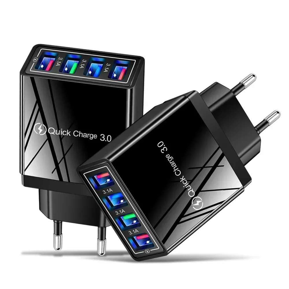 USB-зарядное устройство с вилкой ЕС/США, быстрая зарядка 3.0 для ...