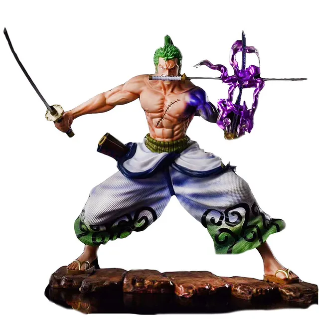 28cm One Piece Anime GK Roronoa Zoro Action Figure PVC Collection Cartoon Model Doll Gift Toys Decoration 1