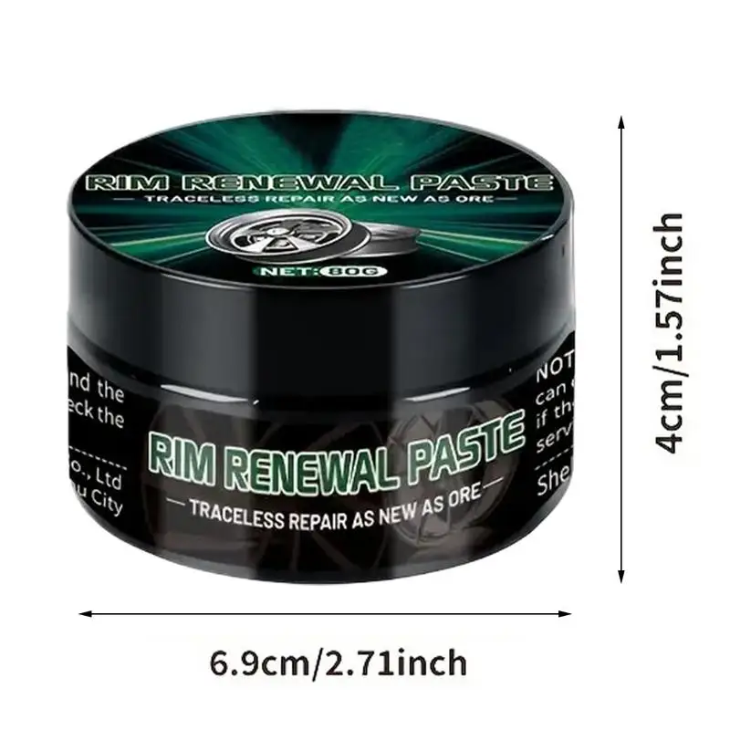 Rim Paste Repair 80g Portable Cleaning Wax Quick And Easy Repairing Wheel Guard Rim Wax For Automotive Tire Maintenance