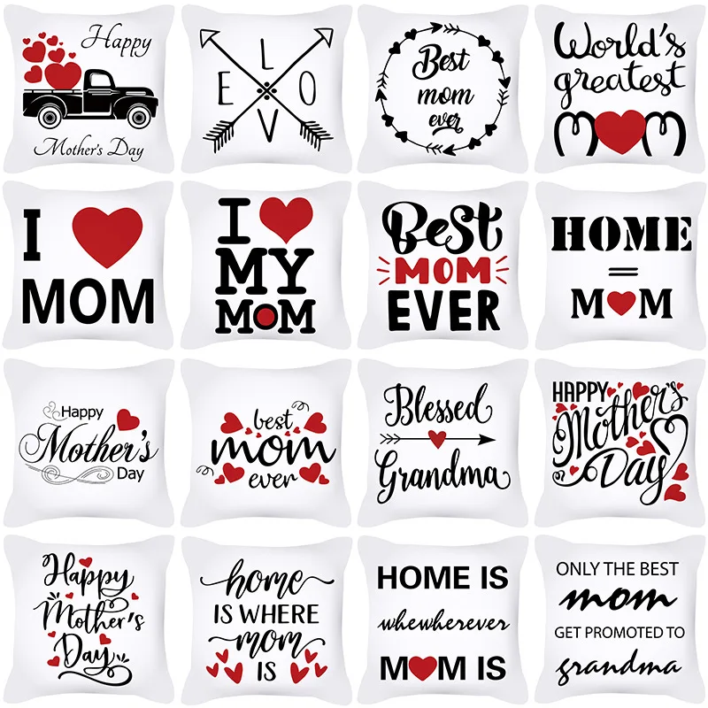 

Personalized Pillow Cases Peach Skin Cushion Covers 45x45cm Pillow Cover Pillow Mother's Day Gift Throw Pillow Covers Home Decor