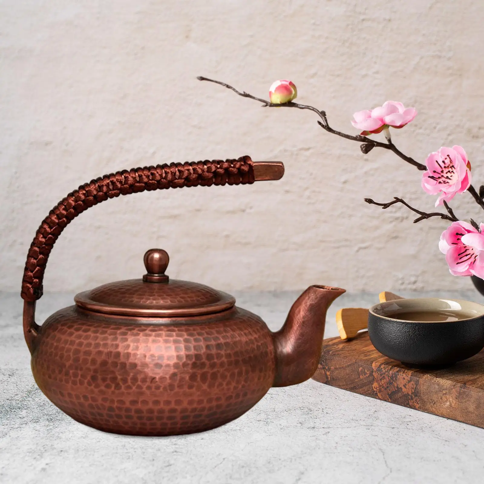 Copper Teapot Half Moon Handmade 500ml Traditional Copper Kettle Teapot