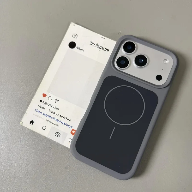 Premium Liquid Silicon MagSafe-Compatible Case with Wireless Charging Support