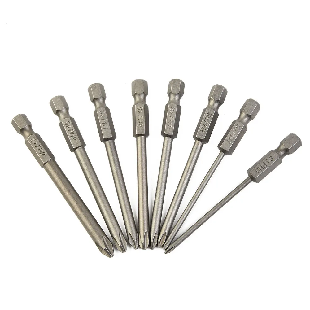 

8pcs Magnetic Hex Cross Head Screwdriver Bits 75mm Long Multi-function Screw Driver Bit For Electric Screwdriver