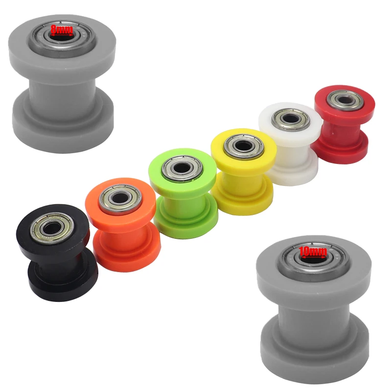 8mm 10mm Chain Roller Slider Tensioner Wheel Guide Pit Dirt Mini Bike Moto Atv High Quality M8 M10