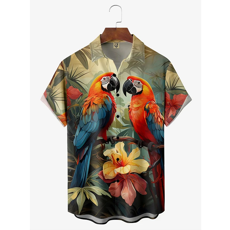 Mens Designer Clothes 3D Print Shirts Oversized Summer 2024 Travel Hawaii Beach Hawaiian Harajuku Dinosaur Camisa Masculino Tops 3