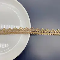 3 Yards Gold Silver Lace Trim Ribbon High Quality Lace Fabric Sewing Braided Lace Wedding Craft DIY Clothes Accessories Decor 2