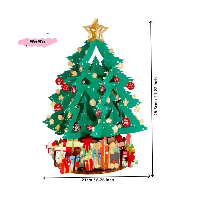 3D Santa Claus Christmas Decorative Card Festive Greeting Card for Parents Siblings Teachers Classmates - Image 6