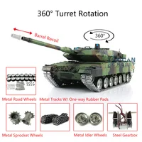 Heng Long 1/16 TK7.0 Leopard2A6 Main Battle RC Tank Model 3889 Barrel Recoil Metal Tracks W/ Rubbers TH17662 2