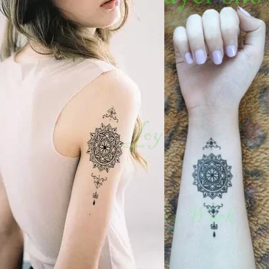 Tatuagem adesiva temporária, tatuagem de mordomo preto, símbolo do  contrato, bússola, anime, tattoo flash, tatuagens falsas para homens,  mulheres e crianças - AliExpress