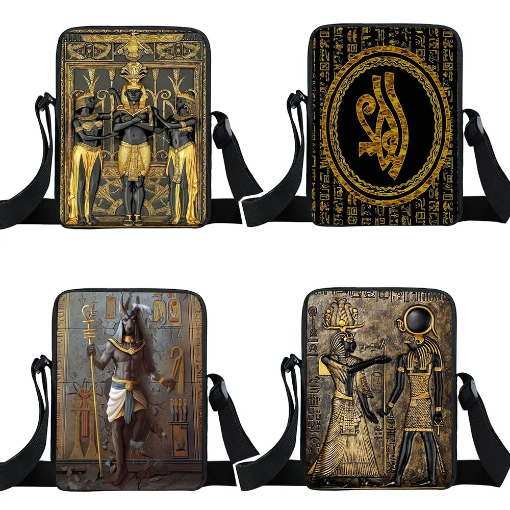 EgyptianArtPrintCrossbodyBagEgyptPharaohAnubisMessengerBags