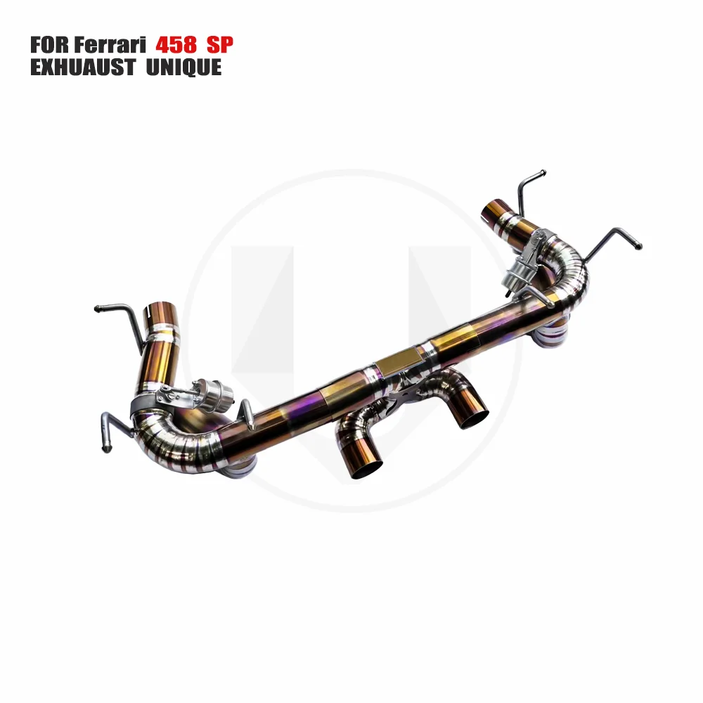 

UNIQUE Titanium Alloy Exhaust Manifold Downpipe Is Suitable For Ferrari 458 SP Auto Modification Electronic Valve