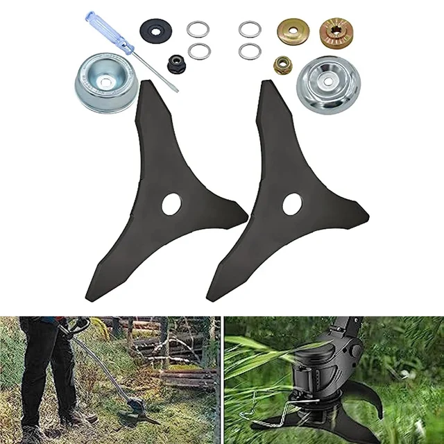 2Pcs Teeth Carbon Steel Brush Cutter Blades Grass Eater