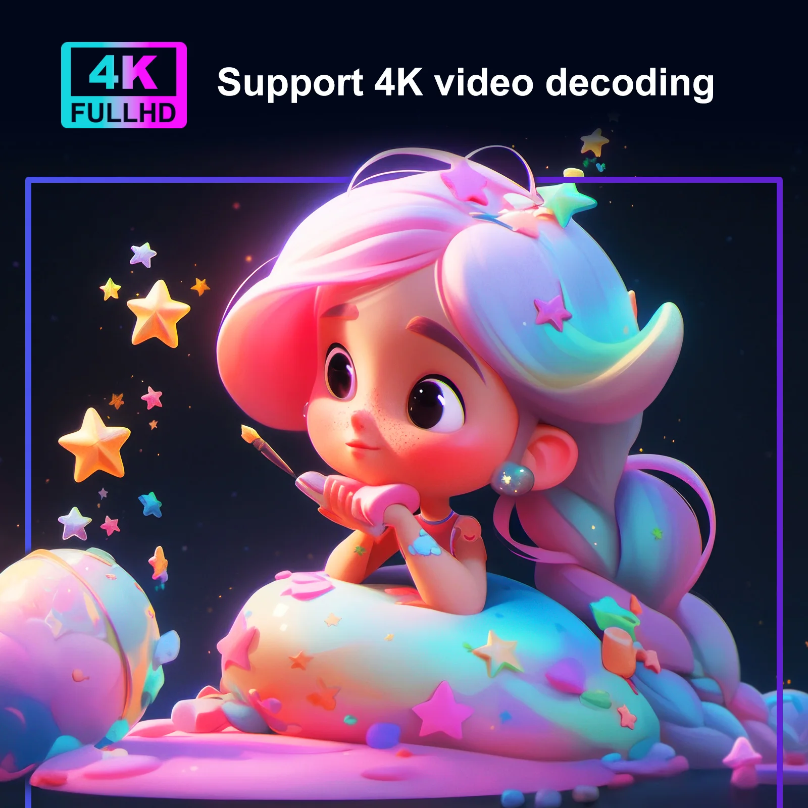 H96 MAX B11 Portable Android 11 Smart Projector 720P Resolution 4K Video Decoding 200ANSI BT5.0 Wifi6 180&deg; Rotable Projector