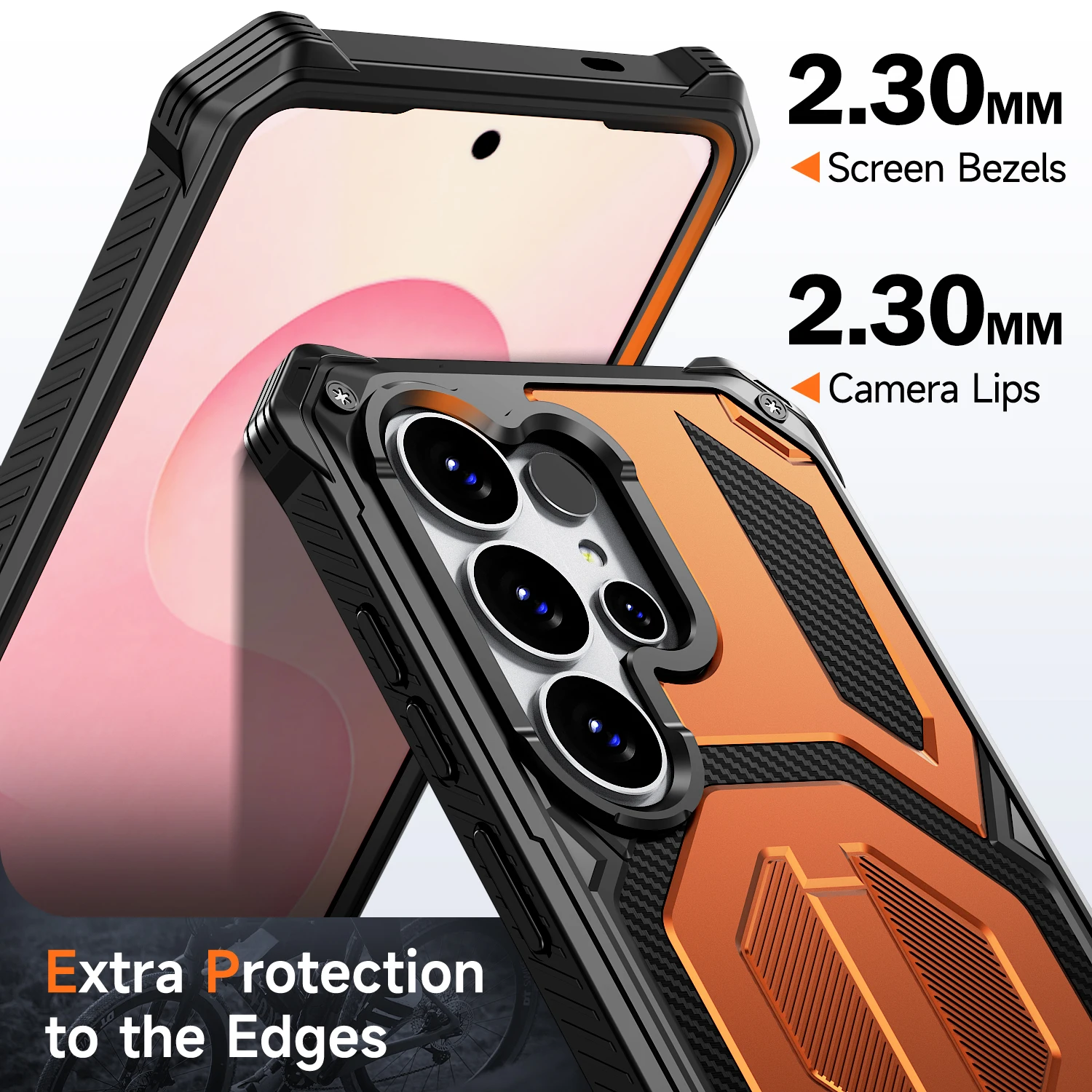 Enhanced Magnetic Metal Stand Armor Case with MagSafe Wireless Charging Compatibility