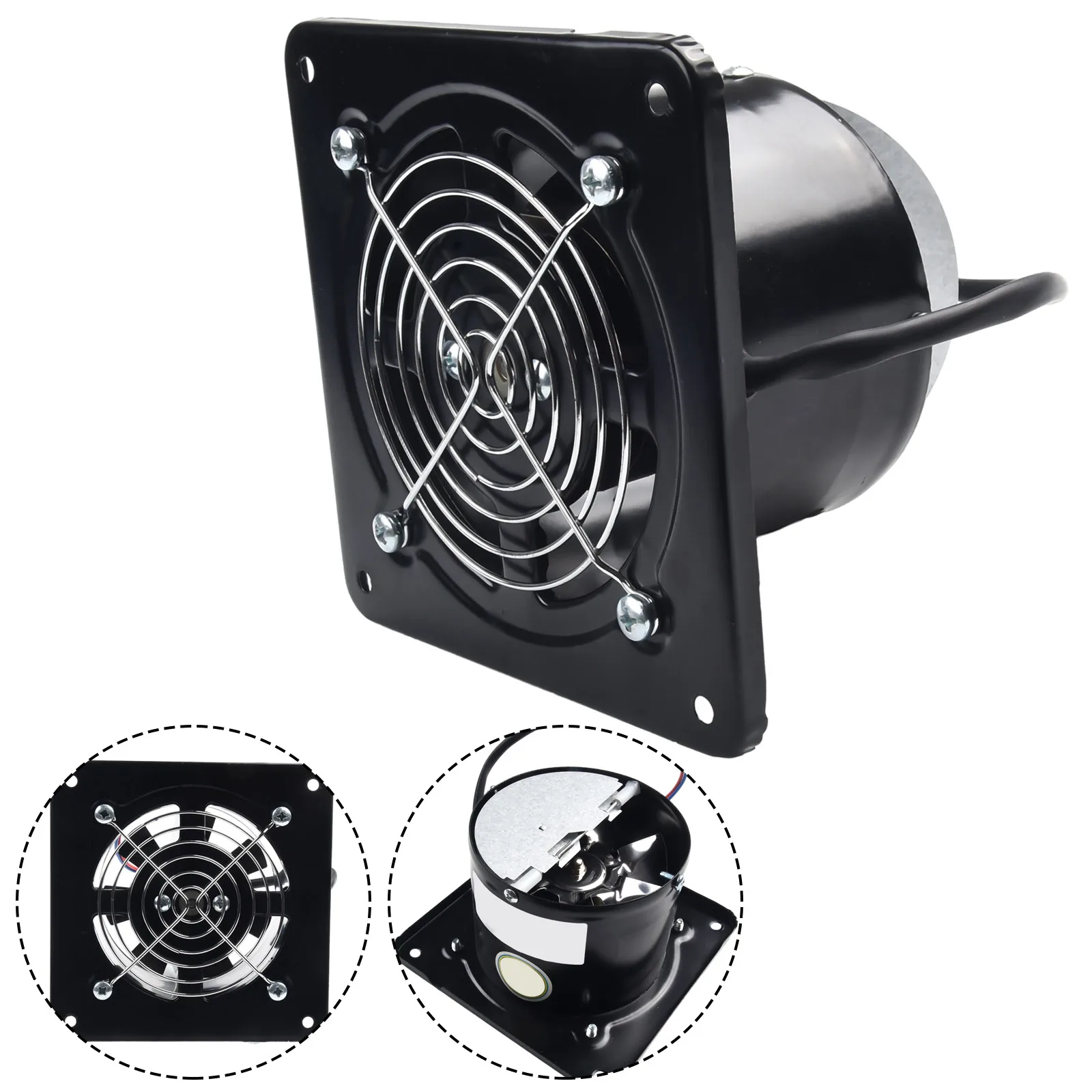 

4inch Industrial Ventilation Extractor Axial Exhaust Air Blower Fan Garage High Quality Material And Practical