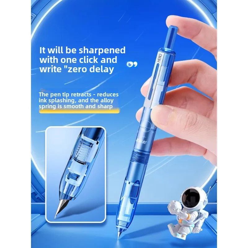 Hero P320 Press Pen Time Space Cabin Beginner Student Male and Female High Beauty Practice Special Pen Can Replace Ink Bag 3