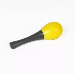 Small Maraca Percussion Instruments - Set of 1 or 5, Shaking Musical Party Supplies (Yellow 1pc)