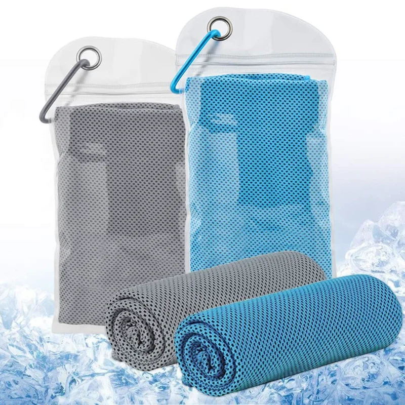 

Cooling Sports Towel Outdoor Heatstroke Prevention and Cooling Tool Gift Soft Washcloth Ice Silk Flannel Microfibra Toalla