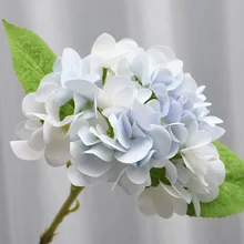 

2Pcs Artificial Hand Feel Moist Hydrangea Flowers Wedding Bouquet Home Living Room Flores Artificiales Para Decoracion Fiesta