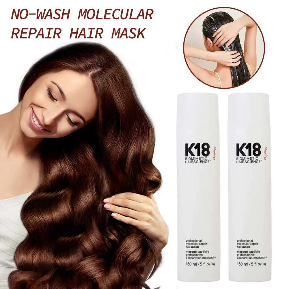 Hair Mask K18 Leave-In Molecular Hair Mask Repair Dry Damaged Hair Reverse Bleach Color Chemical & Heat Damage Hair care 50ml/150ml
