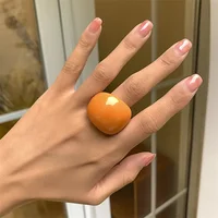 Classic Candy Color Acrylic Ring Exaggerated Geometric Ring Hand Jewelry Wholesale Women's Accessories - Image 6