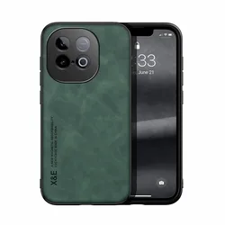 Vintage Durable PU Leather Magnetic Phone Case with Lens Protection for iQOO Z10 Turbo Series (Green)