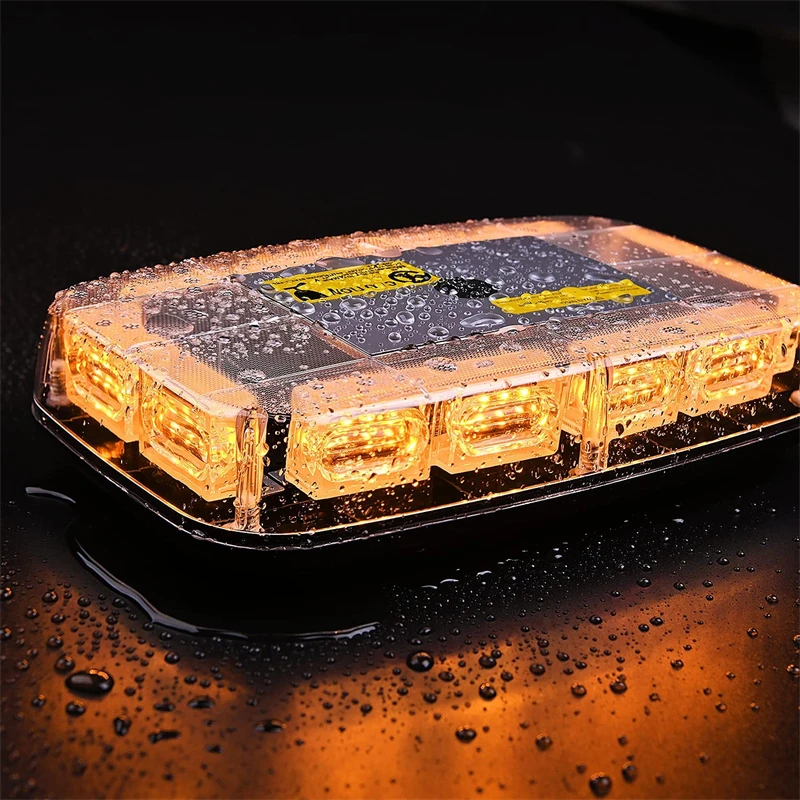 Se9105829594345bfa58fe79dc467725dX Roof Top Strobe Lights 48LED Emergency Safety Hazard Warning Light LED Flashing Light Bar Magnetic Mount for 12V 24V Car Truck Mallzona