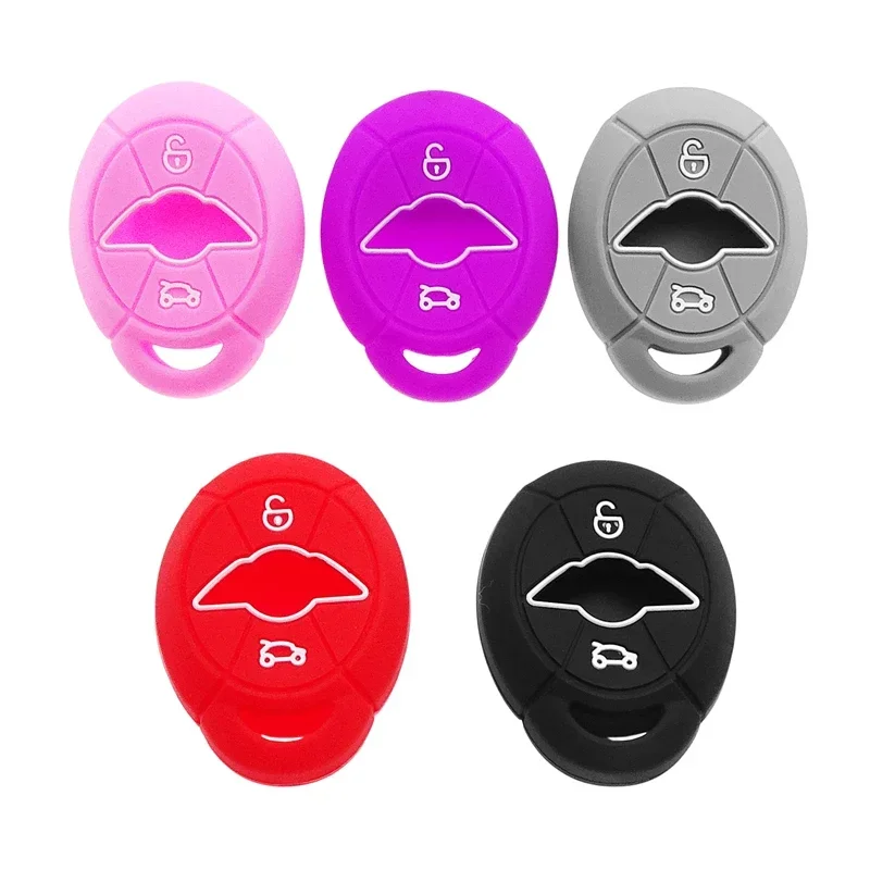 2 Buttons Silicone Key Shell Car Remote Key Cover Fit BMW Mini Cooper S R50 R53 key case cover car key shell