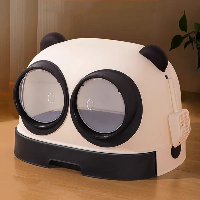 Panda Condo Lettiera Per Gatti Casa Cave Forniture Kit Di Allenamento Vassoio Sandbox Bagno Padelle Per Gatti Gabbia Letiera Gatto Prodotti Per Animal