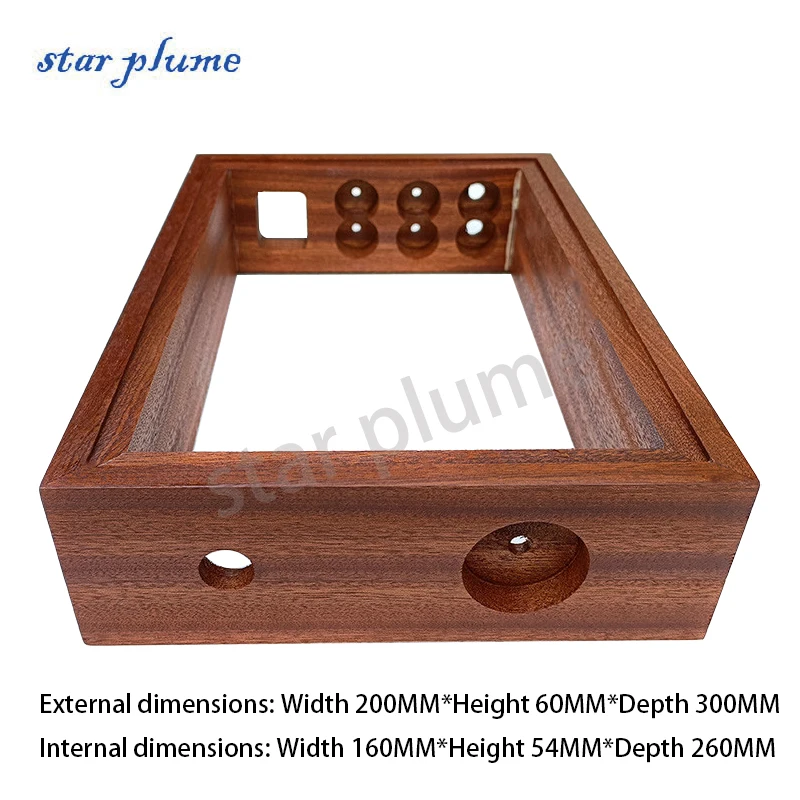(200*60*300mm) Sapele Wood Frame Aluminum Amplifier Case Headphone Amp Audio Case Vacuum Tube Amplifier Chassis Shell DIY Box