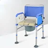 Multifunctional Shower Chair for Elderly, Dual-Purpose Toilet with Wheels, Commode Chair for Disabled Bathroom Use 2