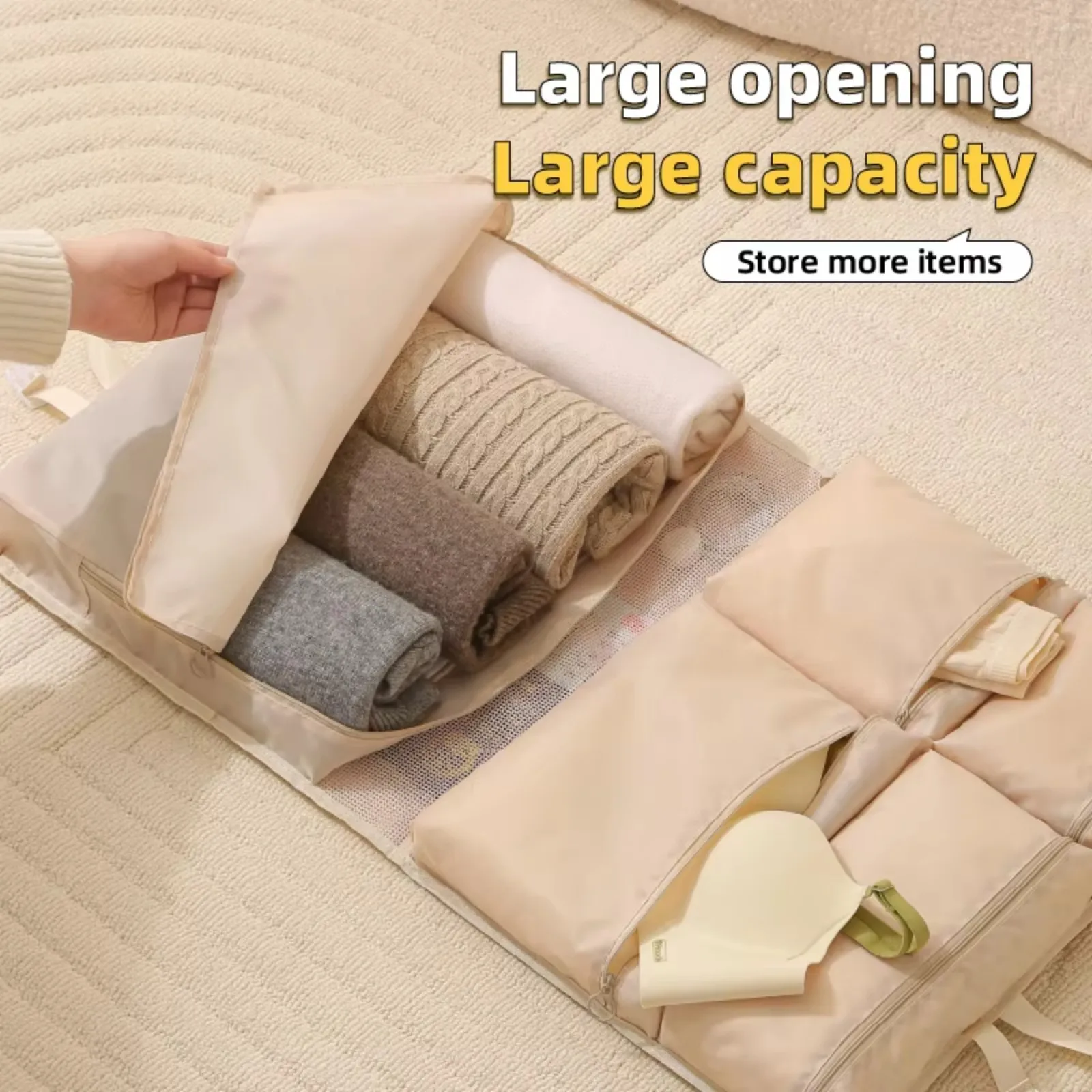 6/8 in 1 Travel Clothing Storage Bags, Luggage Packing Organizers, Lightweight Space Save Hanging Bags, Perfect for Home, Travel 3