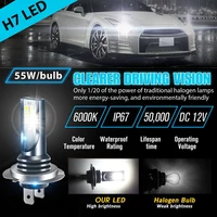 Car High Low Beam 110W 6000K H7 9005 Fog Lamp Bulb Super Bright Car Head Lamp 30000LM IP67 Waterproof DC 12-24V Automobile Parts 2