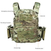 Ranger Green Plate Carrier Tactical Vest With Quick Release Security Molle Chaleco Tactico Bandolier Laser Cut Tactical Vest 2
