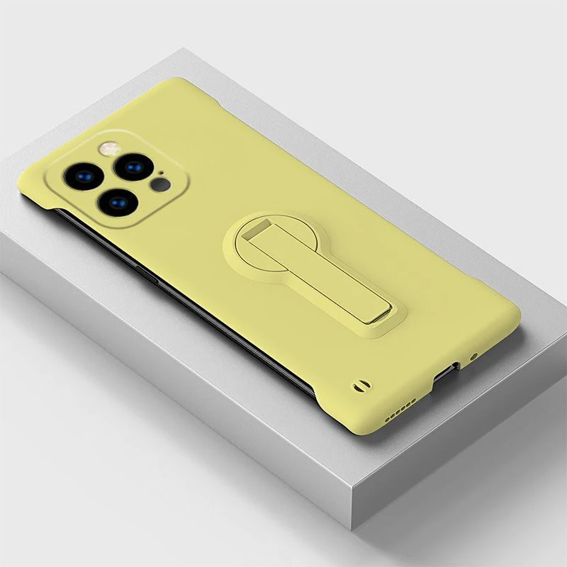 Sleek Frameless Protective Phone Case with Built-In Holder
