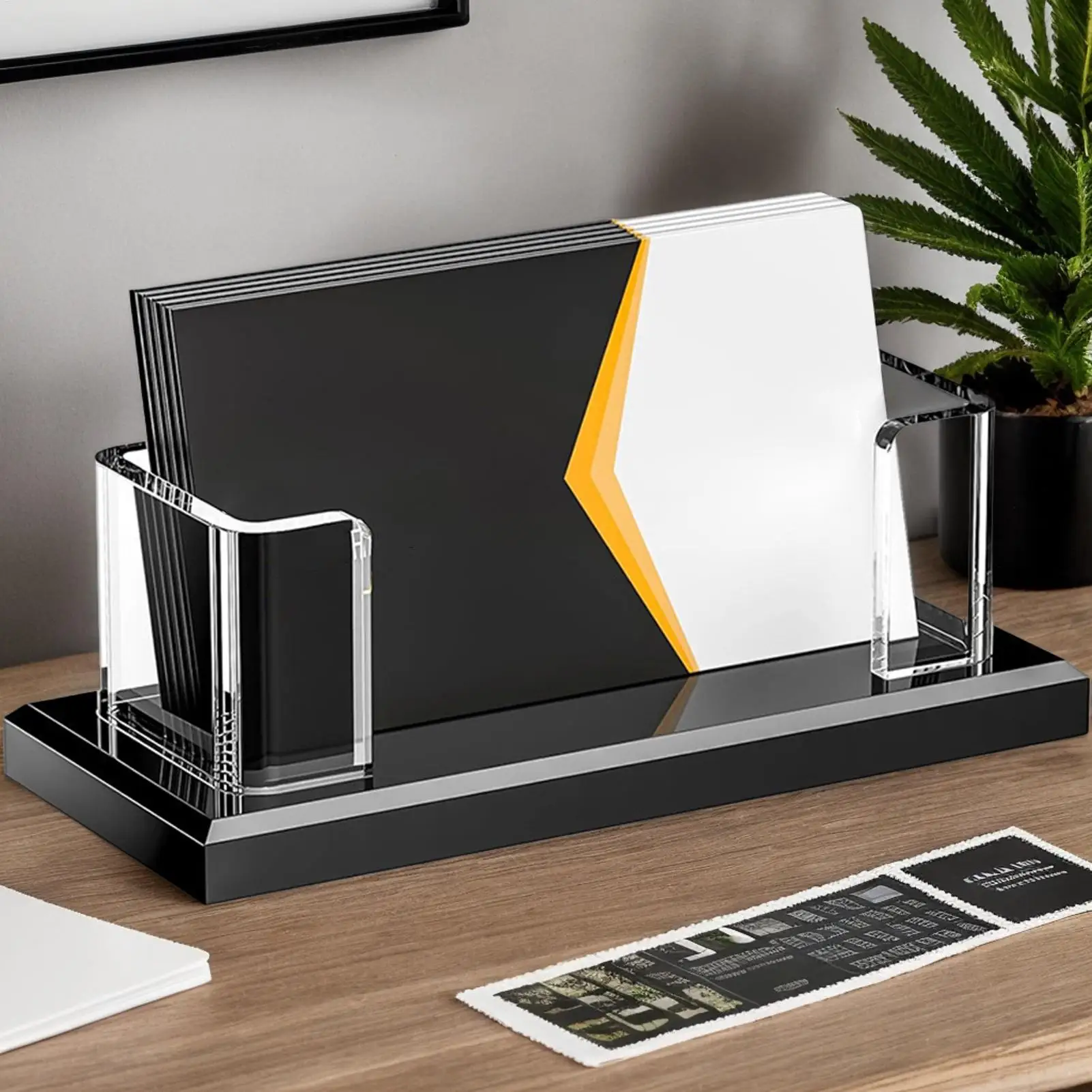 Business Card Stand Name Cards Display Holder Clear Acrylic Storage For Trade Shows Meeting Job Fairs Home Industry Seminars