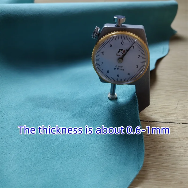 Peacock Blue & Light Cyan Premium Sheepskin Leather