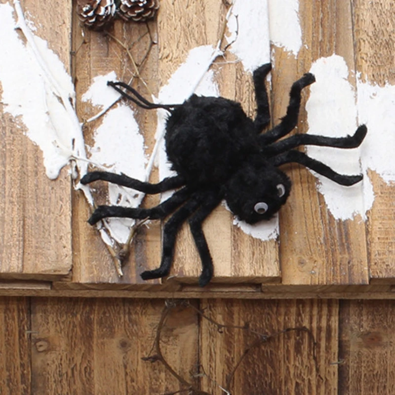 

Halloween Simulation Stuffed Spider Decoration Halloween Fake Insect Door Hangings Realistic Trick Friends Props Party Pendant