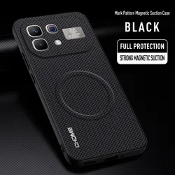 Magnetic Holder Anti - Drop Protective Case with Soft Edges for Infinix Note 60 (Black)